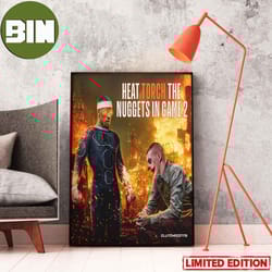 the heat steal game 2 of the nba finals on the road and even up the series 1-1 poster-canvas