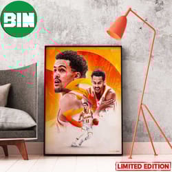 trae young atlanta hawks nba playoffs ice trae fan art home decor poster-canvas