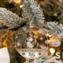 Dog Memorial Ornament, Dog Loss Gift, Dog Memorial Collar Frame, Pet Loss Gifts, Personalized Pet Memorial Canvas
