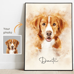 Personalized Dog Poster, Dog Memorial Poster, Dog Loss Gift, Cat Loss Gift, Pet Loss Gift