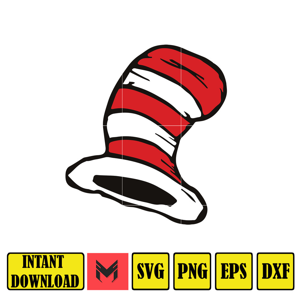 Dr Seuss Svg, Cat In The Hat SVG, Dr Seuss Hat SVG, Green Eggs And Ham Svg, Dr Seuss for Teachers Svg, Cricut, Thing Svg (925).jpg