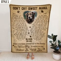 Custom Photo Blanket, Dog Remembrance Gift, Loss Of Dog Gift, Dog Memorial Gift, Dog Loss Sympathy Gift