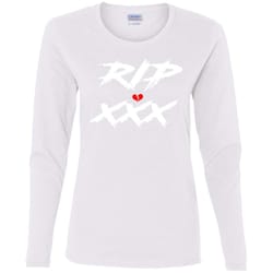 agr rip xxx xxxtentacion ladies&8217 cotton ls t-shirt