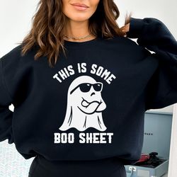 this is some boo sheet sweatshirt, halloween crewneck, funny ghost sweater, boo sheet hoodie, spooky season, boo sweatsh