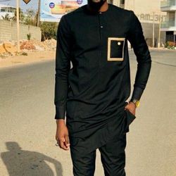 Men prom wear,african attire shirt and pants Kaftan wear,Men's Africans Wear,African traditional wear,free DHL shipping