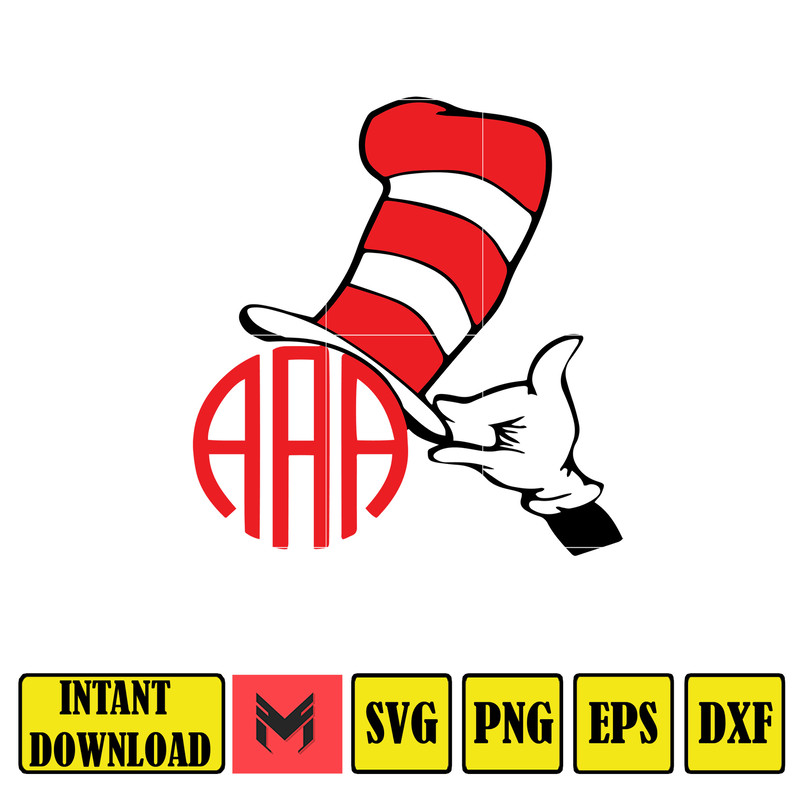 Dr Seuss Svg, Cat In The Hat SVG, Dr Seuss Hat SVG, Green Eggs And Ham Svg, Dr Seuss for Teachers Svg, Cricut, Thing Svg (974).jpg