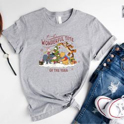 the most wonderful time of the year shirt, disney winnie the pooh christmas shirt, disney christmas shirt, pooh and frie