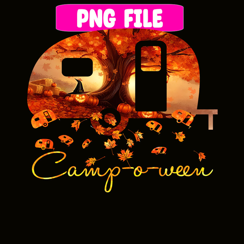 CAMP07112347-Camp o ween png camping autumn png Halloween And Camping PNG.png