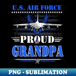 us air force proud grandpa fathers -usaf air force veterans - retro png sublimation digital download - revolutionize your designs