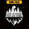 CAMP07112369-Life Is Simple Just Add Trees PNG Camping PNG Black And White Forest PNG.png