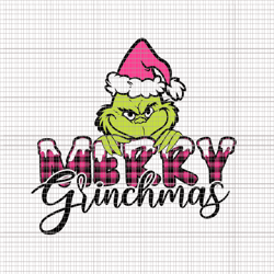 Merry Grinchmas Png, Pink Grinch Png, Pink Christmas Png, Pink Grinchmas Png