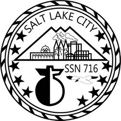 salt lake city ssn 716 patch vector file black white vector outline or line art file for cnc laser cutting, wood