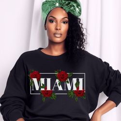 miami sweatshirt  florida sweatshirt  miami gift miami beach miami crewneck trendy oversized graphic sweatshirt  beachy