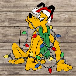 funny pluto disney christmas lights svg digital cricut file svg eps dxf png