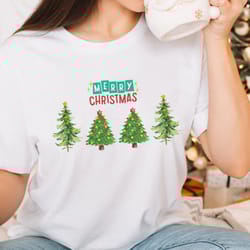 merry christmas sweatshirt, christmas trees sweater, women's christmas shirt, christmas sweatshirts for women, christmas