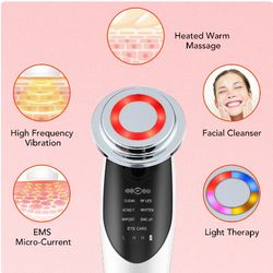 7in1 RF&EMS Facial Massager Lifting Beauty LED Photon Ultrasonic Skin Scrubber Peeling Shovel Multifunctional Beauty