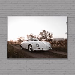 porsche 356 canvas or poster, vintage car wall art, huge canvas, oldtimer porsche wall art, vintage wall art, man cave g