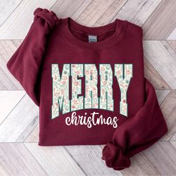merry christmas sweatshirt, women's christmas shirt, vintage christmas tshirt, christmas season shirt, retro xmas shirt,