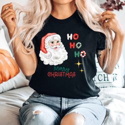 santa claus christmas sweatshirt, happy santa shirt, merry christmas tee, christmas matching shirt, xmas family sweater,