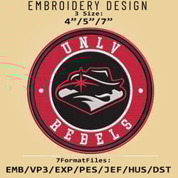 ncaa logo unlv rebels, embroidery design, embroidery files, ncaa unlv rebels, machine embroidery pattern