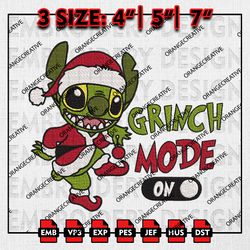 Grinch Mode Embroidery files, Merry Christmas Emb Designs, Grinch Machine Embroidery File, Digital Download