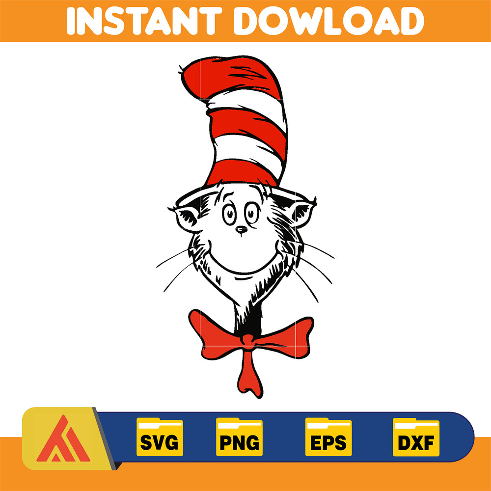 Dr Seuss Svg, Cat In The Hat SVG, Dr Seuss Hat SVG, Green Eggs And Ham Svg, Dr Seuss for Teachers Svg, Cricut, Thing Svg (309).jpg