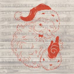 Vintage Santa svg, old school father christmas, Santa Face svg, Christmas svg, Santa Claus svg, Santa SVG EPS DXF PNG