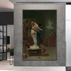 pygmalion and galatea by leon gerome canvas, decor for home & office decoration ready to hang-1