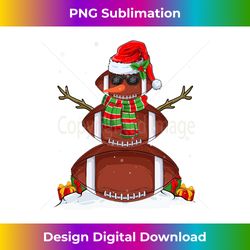 Christmas Football Snowman Santa Hat Xmas Gift Men Boys Kids Long Sleeve - Edgy Sublimation Digital File - Infuse Everyday with a Celebratory Spirit