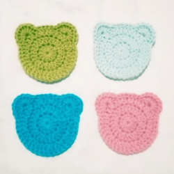Bear Coasters Crochet pattern, digital file PDF, digital pattern PDF, Crochet pattern
