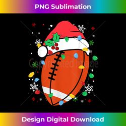 Football Santa Hat Design Men Boys Christmas Football Player - Innovative PNG Sublimation Design - Lively and Captivating Visuals