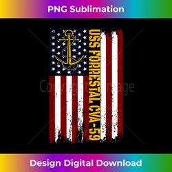 USS Forrestal CVA-59 Aircraft Carrier American Flag - Chic Sublimation Digital Download - Chic, Bold, and Uncompromising