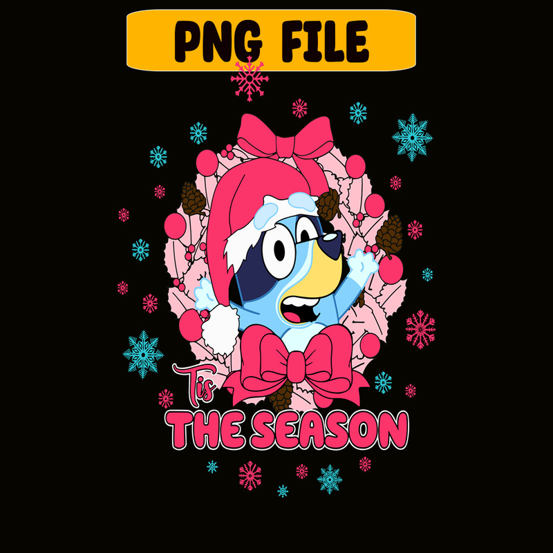 CRM13112316-Bluey Tis The Season PNG, Christmas Day PNG, Bluey And Santa Claus PNG.png