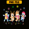 CRM13112318-Bluey And Friends PNG, Dancing Under The Snow PNG, Friendship In Christmas PNG.png