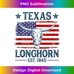 texas 1845 longhorn cowboy rodeo fan vintage usa flag tank top - sleek sublimation png download - striking & memorable impressions