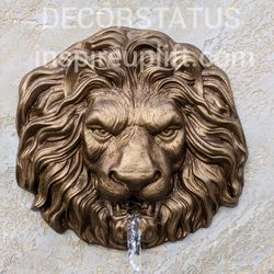 Fountain outdoor lion head   Wall fountain lion head  Lion head water feature  Water spouts Fountain spitter lion head
