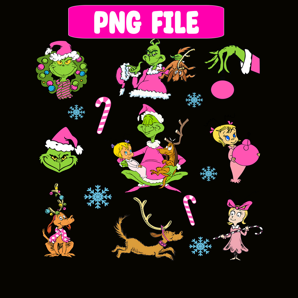 CRM13112377-Grinch Cartoon PNG, Christmas Day PNG, Grinch Era PNG.png