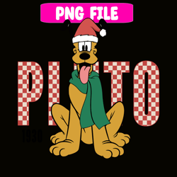 pluto retro christmas svg png dxf eps jpg