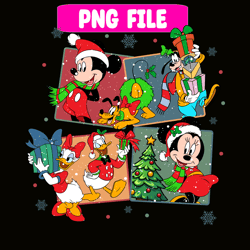 mickey and friend merry christmas svg png dxf eps jpg