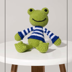 Zachary the Frog Crochet pattern, digital file PDF, digital pattern PDF, Crochet pattern