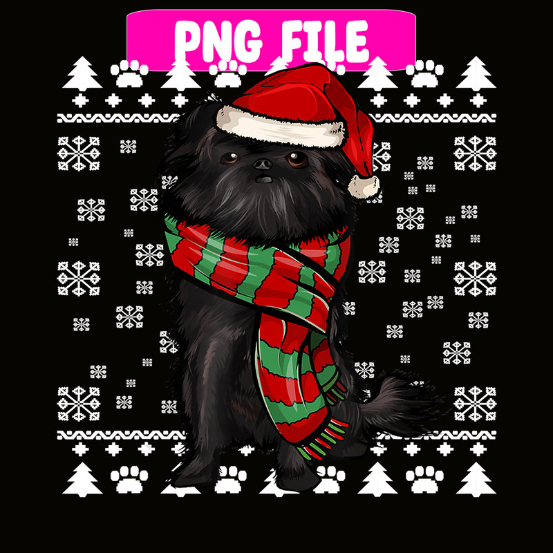 CRMD18102308-Affenpinscher Dog Santa Hat Xmas, Christmas Dog Moods Png, Cute Gifts Png.png