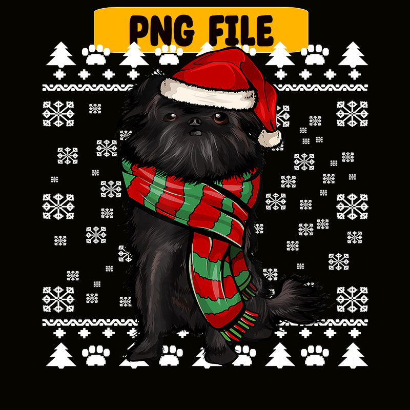 CRMD18102308-Affenpinscher Dog Santa Hat Xmas, Christmas Dog Moods Png, Cute Gifts Png.png