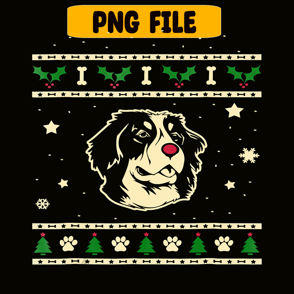 CRMD181023110-Bernese Mountain Dog Png, Christmas Dog Moods Png, Cute Gifts Png.png