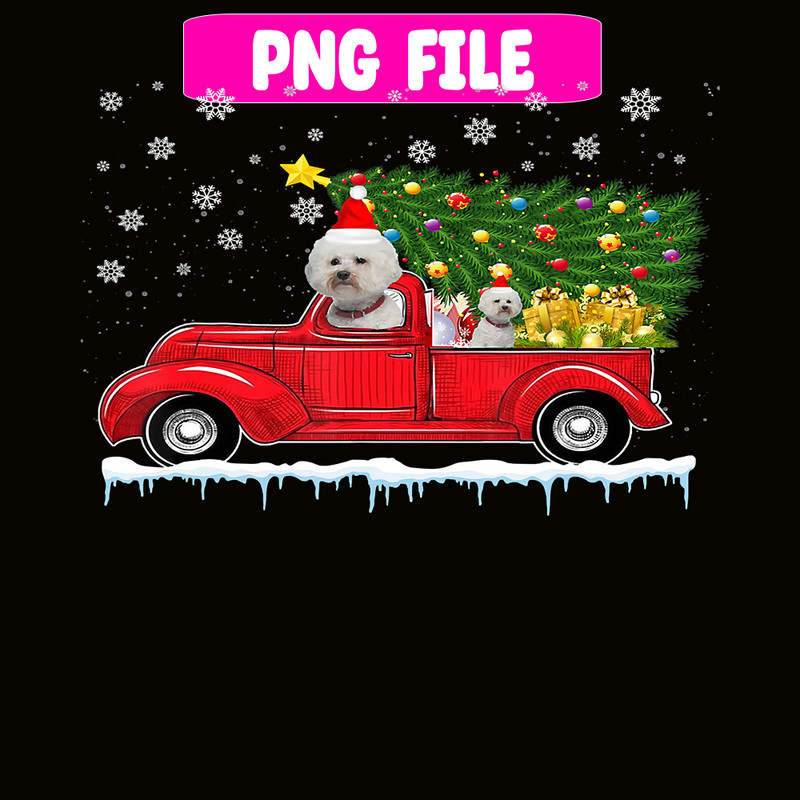 CRMD181023137-Bichon Frise Red Car Truck Png, Christmas Dog Moods Png, Cute Gifts Png.png
