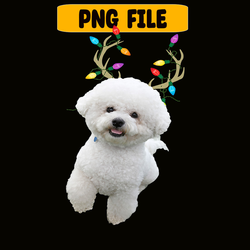 CRMD181023138-Bichon Frise Reindeer Christmas Dog Png, Christmas Dog Moods Png, Cute Gifts Png.png