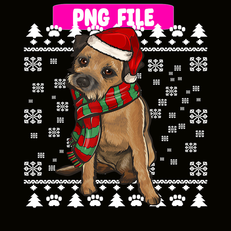 CRMD181023145-Border Terrier Dog Santa Hat Png, Christmas Dog Moods Png, Cute Gifts Png.png