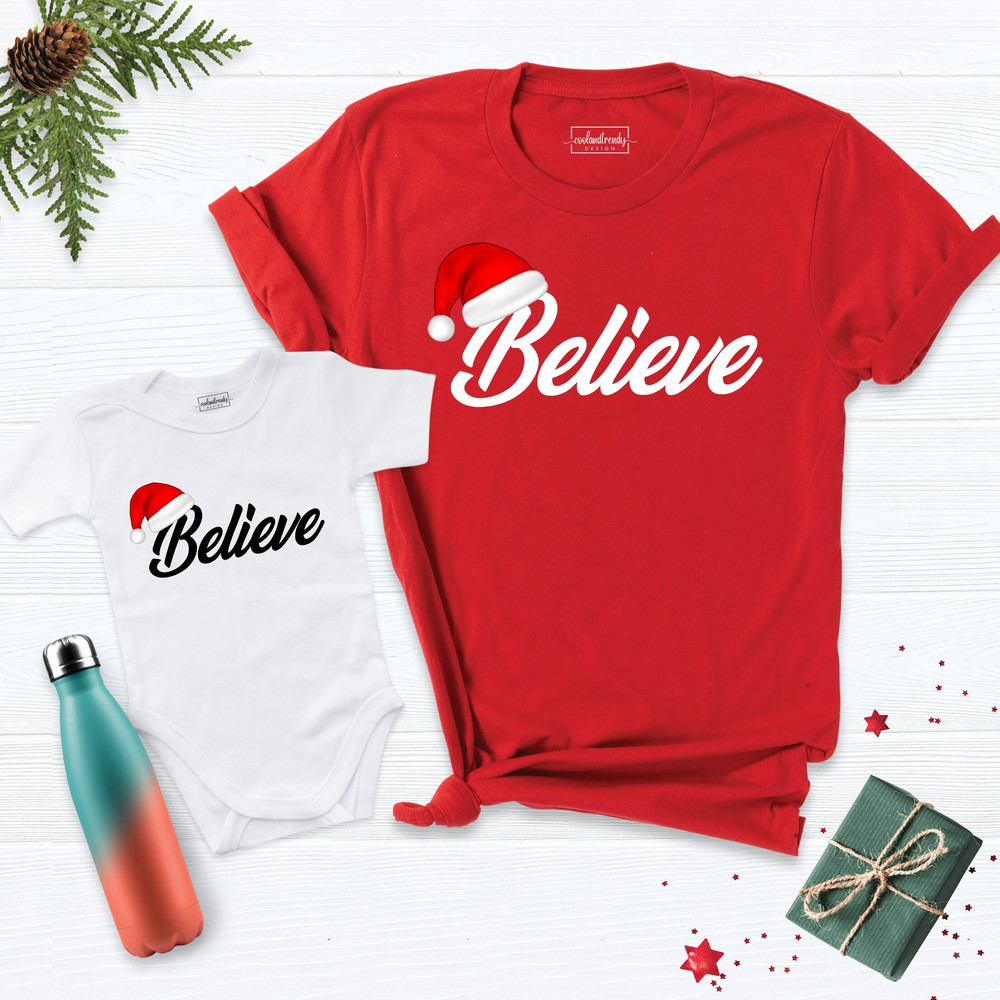 Christmas Believe Shirt, Christmas Gift Shirt, Holiday Shirt, Family Christmas Tee, Believe Shirt, New Year Shirt, Winter Tee, Santa Shirt.jpg