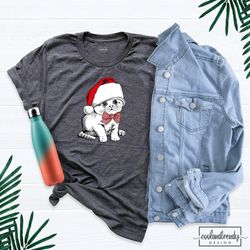 christmas cat shirt, christmas cat lover shirt, meowy christmas tee, happy cat year shirt, funny xmas cat tshirt, cat lo
