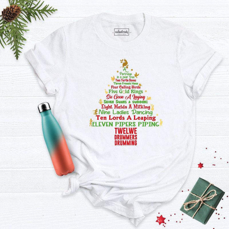 12 Days Of Chrıstmas Tree Shirt, Isaiah 96 Shirt, Christmas Jesus Shirt, Names Of Jesus Christmas Tree Shirt, Holiday Shirt, Christian Tees.jpg