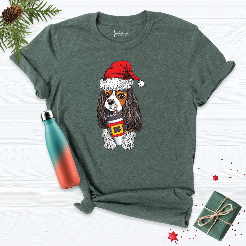 Christmas Dog Shirt, Christmas Dog Mom Tee, Puppy Shirt, Santa Shirt, Winter Shirt, Christmas Latte Shirt, Cute Dog Shirt, Dog Mom Shirt.jpg